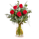 Composizione di 5 rose