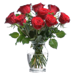 Composizione di 9 rose