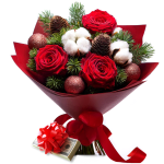 Holiday Wishes Rose and Cash Bouquet