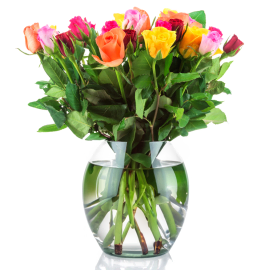 Enchanted Garden With Assorted Short Stemmed Roses