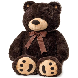 Cheerful Plush Brown Bear