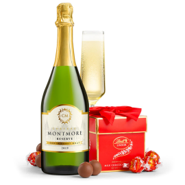 New Year Celebration Chocolate and Sparkling Wine