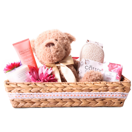 Spa and Teddy Indulgence Basket